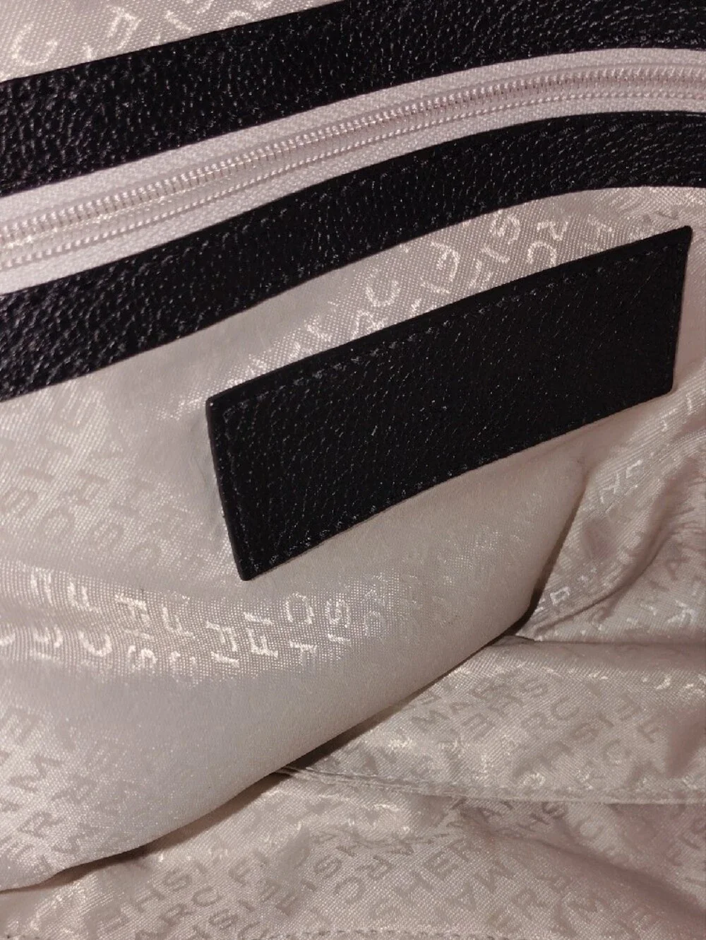 Marc Fisher,leather, Croc-Embossed Black Satchel with Gold Chain Accents